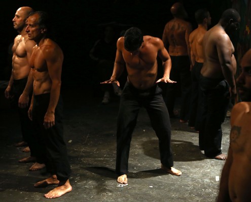 Scene from the performance by the Roumieh prison inmates